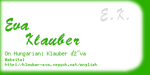 eva klauber business card